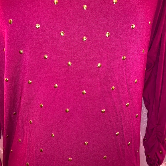 Pink and Gold Studded Top - Picture 3 of 3